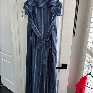 Antonio Melani Navy and White Jumpsuit
